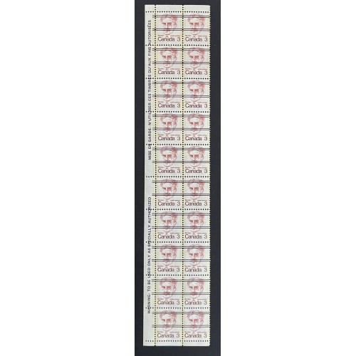 Canada 588xx Warning Strip of 20 VF MNH