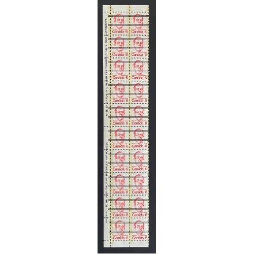 Canada 591xx Warning Strip of 20 VF MNH