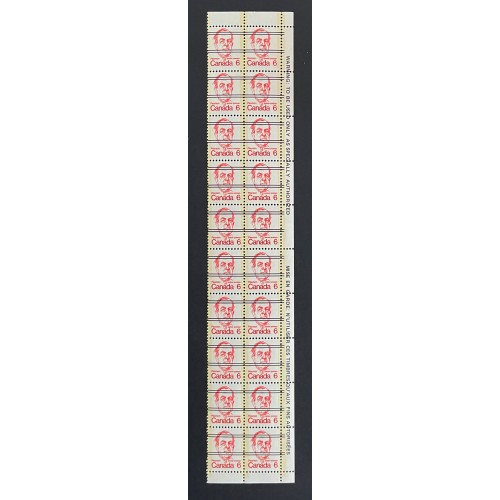 Canada 591xx Warning Strip of 20 VF MNH