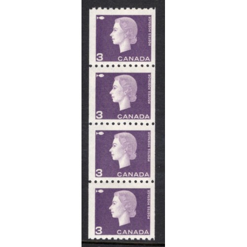 Canada 407 Strip F-VF MNH