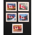 Canada 1191-3|1388-9 Flag Over…Quick Stick - Complete Set VF MNH