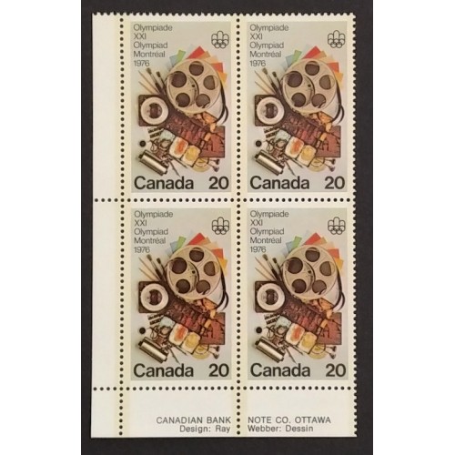 Canada 684 Plate Block LL VF MNH