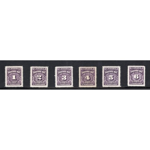 Canada J15-20 Set VF MNH
