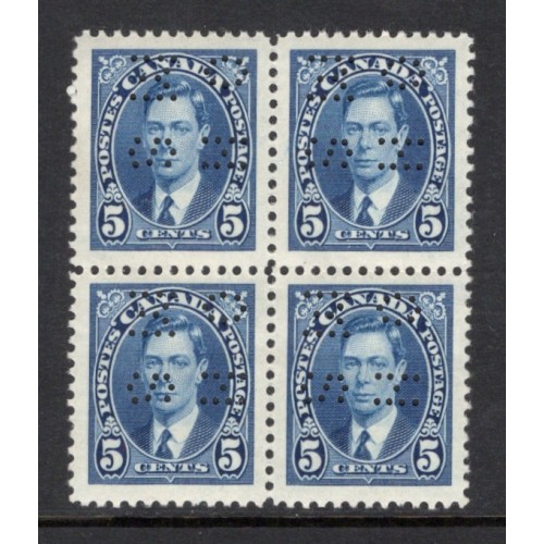 Canada O9-235 Perfin Block VF MNH