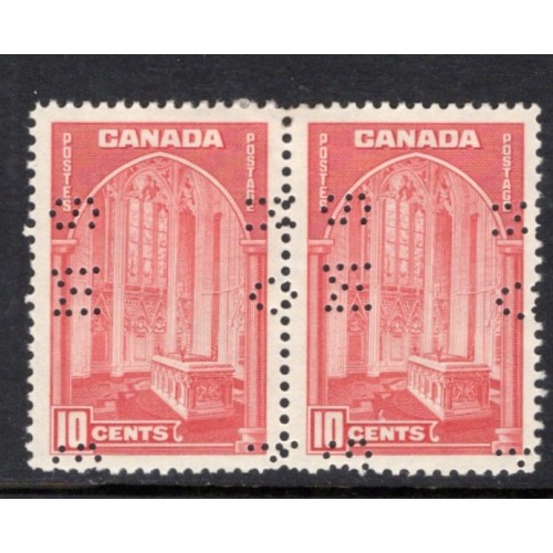 Canada O10-241a Perfin Pair F-VF MH