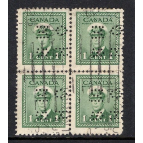 Canada O10-249 Perfin Block F-VF Used
