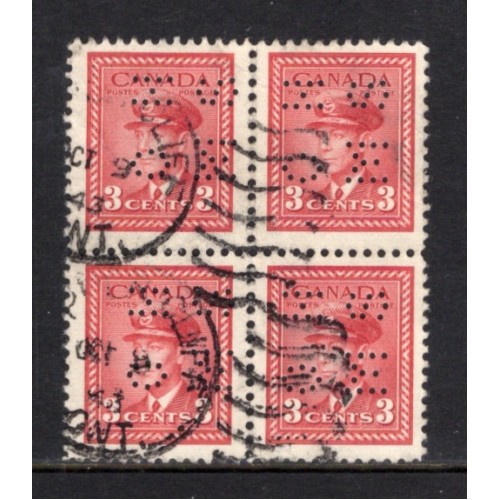 Canada O9-251 Perfin Block F-VF Used