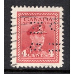 Canada O10-254 Perfin F-VF Used