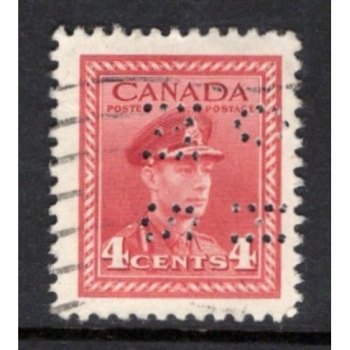 Canada O10-254 Perfin F-VF Used