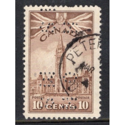 Canada O9-257 Perfin VF Used
