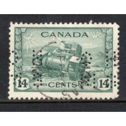 Canada O10-259 Perfin F-VF Used