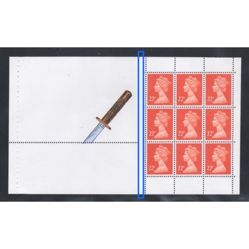 GB Machin SG DX12 Booklet Pane Rhouletting Missing U/M