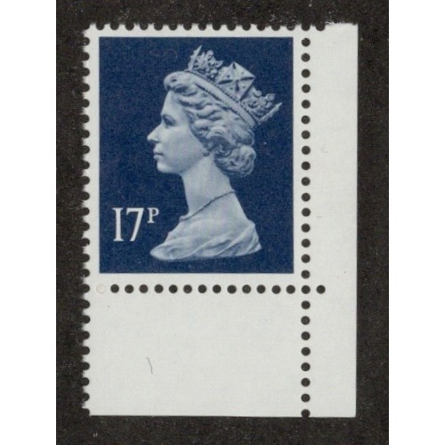 GB Machin SG X1008y 17p Deep Blue CB Phosphor Omitted U/M