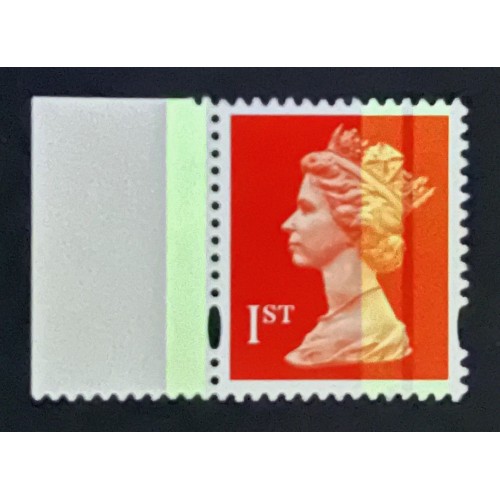 GB Machin SG 1671 1st Orange-red 2B Split Right Band U/M