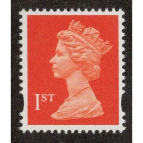 GB Machin SG 1671 1st Orange-red 2B CB Only  U/M