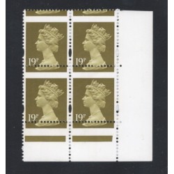 GB Machin SG Y1982 | TCM E20f 19p Oive-green CB (1995) Perf Shift Block U/M