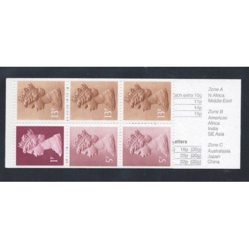 GB Machin SG X845say 50p Mount Stewart Booklet Phosphor Omitted