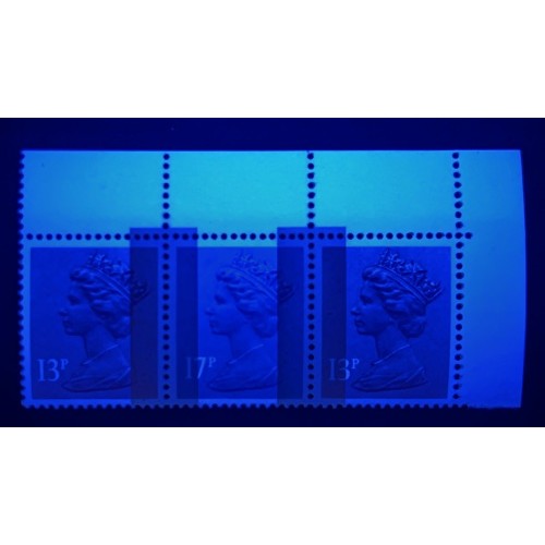 GB Machin SG X901/X909 13p/17p Strip FCP (1984) Phosphor Front and Back U/M