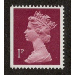 GB Machin SG X845 | TCM NE5k 1p Crimson FCP CB (1977) Phosphor Omitted and Imperf Left U/M