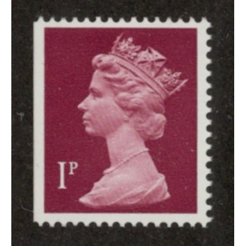GB Machin SG X845 1p Crimson FCP CB Phosphor Omitted & Imperf U/M