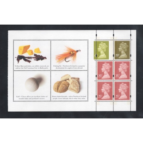 GB Machin SG DX16 Booklet Pane 2 Unique Stamp Shift U/M