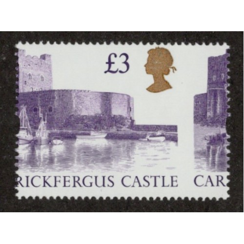 GB Machin SG 1613a £3 Castle Major Perf Shift U/M