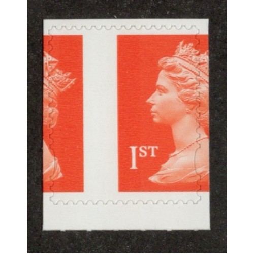 GB Machin SG 1671 1st Orange-red 2B Questa Major Perf Shift U/M