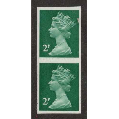 GB Machin SG X926a | TCM NE105c 2p Green PCP (1979) Imperf Pair U/M (Very Rare)