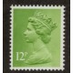 GB Machin SG X895 | TCM NE69d 12p Yellow-green FCP 2B (1980)  Phosphor Front and Back U/M