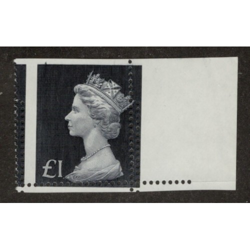 GB Machin SG 831b £1 Black Major Perf Shift U/M