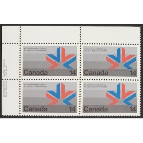 Canada 757 Plate Block UL VF MNH