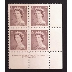Canada 325 Plate Block LR No. 2 VF MNH