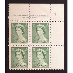 Canada 326 Plate Block UR No. 4 F-VF MNH