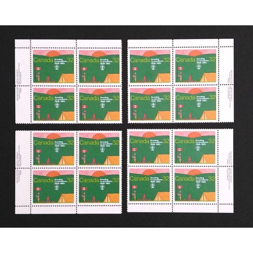 Canada 993 Plate Blocks Matched Set VF MNH
