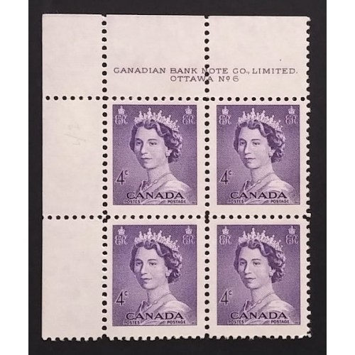Canada 328 Plate Block UL No. 6 F-VF MNH