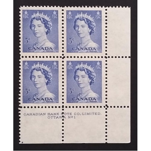 Canada 329 Plate Block LR No. 1 VF MNH
