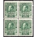 Canada MR1 Block F-VF Unused (re-gummed)