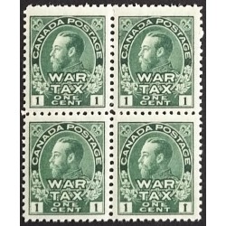 Canada MR1 Block F-VF Unused (re-gummed)