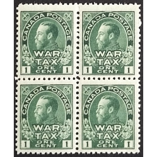 Canada MR1 Block F-VF Unused (re-gummed)