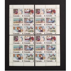 Canada 639a Plate Blocks Matched Set VF MNH