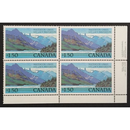 Canada 935iii Plate Block LR No. 1 VF MNH