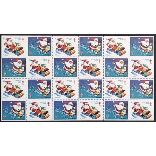 Canada 84x1 National Christmas Seal Sheet (1985) VF MNH