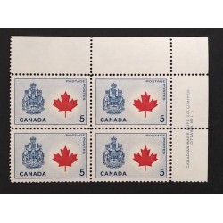 Canada 429A Plate Block UR No. 1-1 VF MNH