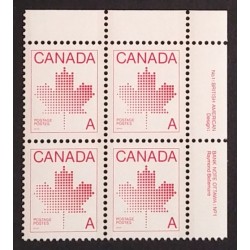 Canada 907 Plate Block UR No. 1 VF MNH