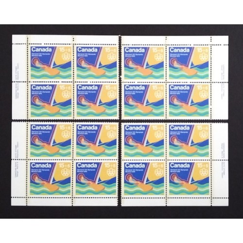 Canada B6 Plate Blocks Matched Set VF MNH