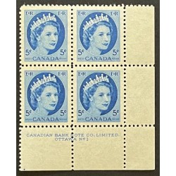 Canada 341 Plate Block LR No. 1 VF MNH