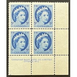 Canada 341 Plate Block LR No. 1 F-VF MNH
