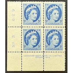 Canada 341 Plate Block LL No. 3 F-VF MNH