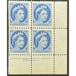 Canada 341 Plate Block LR No. 10 F MNH