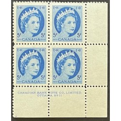 Canada 341 Plate Block LR No. 11 VF MH